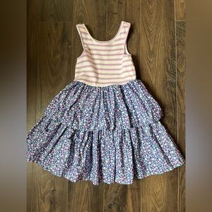 Janie and Jack Purple Striped and Blue Floral Dress